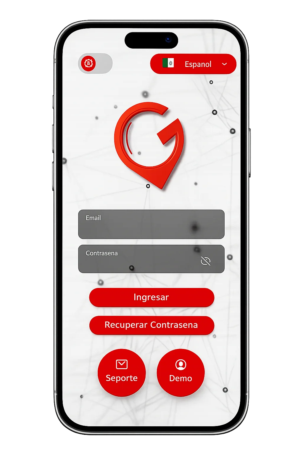 Pantalla de la app Gordo GPS mostrando las alertas configurables